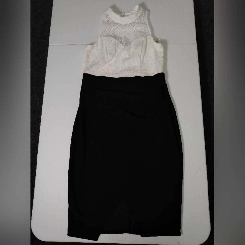 Premier Amour Women Midi Dress Sz 12 sweetheart pencil new with tags ivory black